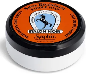 Saphir Etalon Noir Soap - Cleans, Restores and Protects Saddle Leather with Glycerin - 3.53 oz