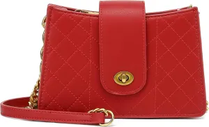 Scarleton Crossbody Bags for Women, Quilted Shoulder Bag Purse, Gold Chain Crossbody Bag Purses for Women, H2117
