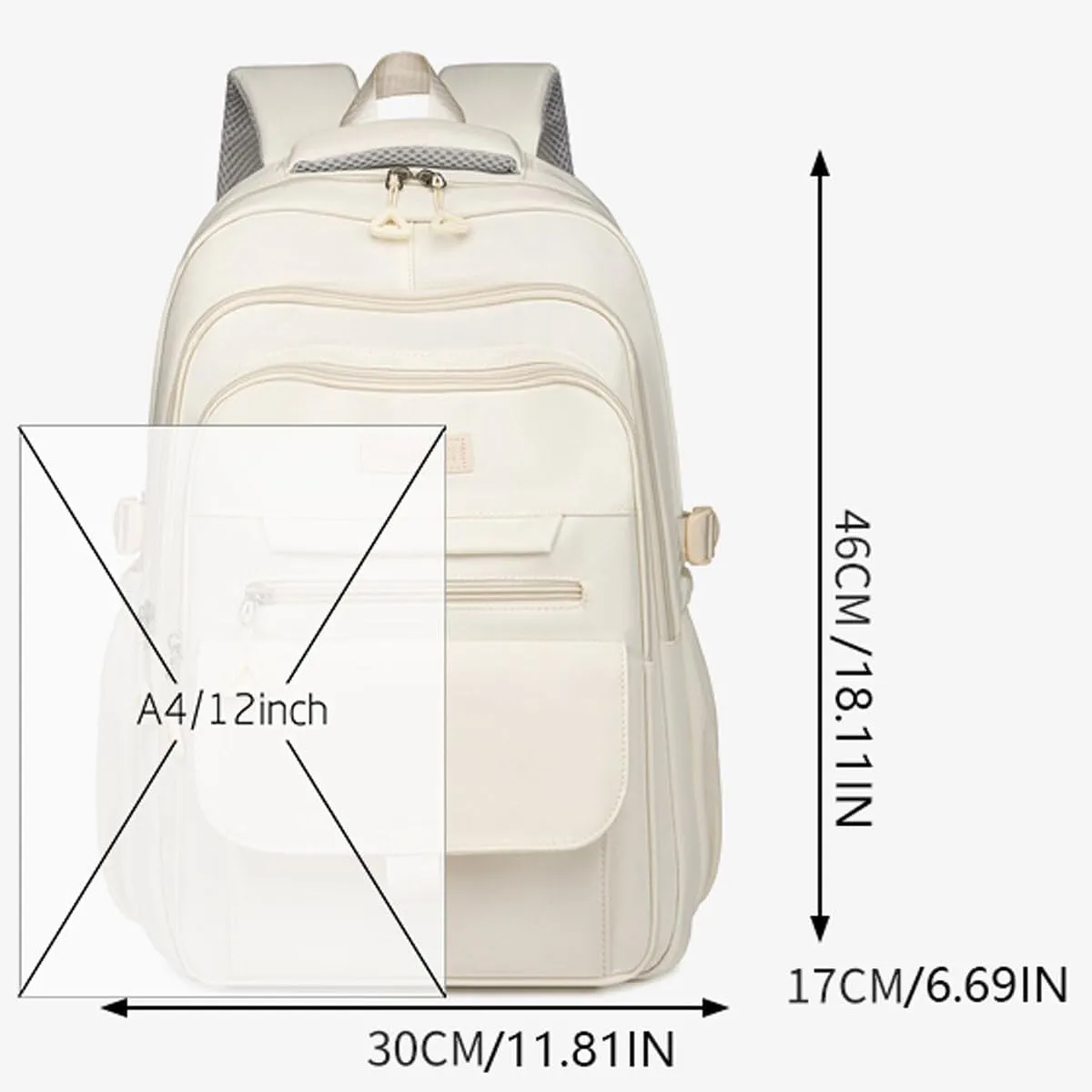 School Cute Aesthetic Backpack Girls Backpack for Students Kids Teen Girls Large Capacity Bookbags College Backpack Laptop Lightweight Bookbag Casual Travel Daypacks School Bag（Black）