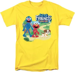 Sesame Street Furry Friends Forever Furry Friends Unisex Adult T Shirt Collection