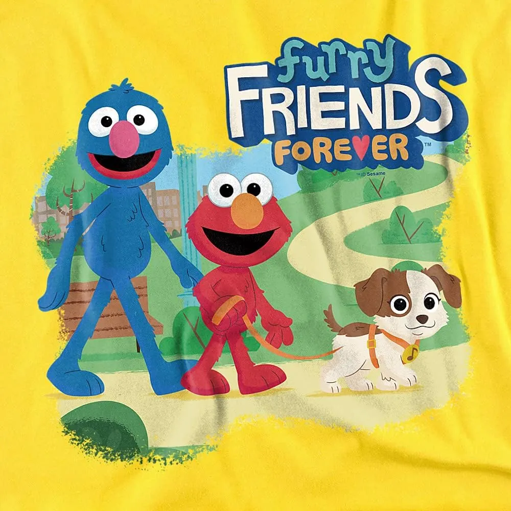 Sesame Street Furry Friends Forever Furry Friends Unisex Adult T Shirt Collection