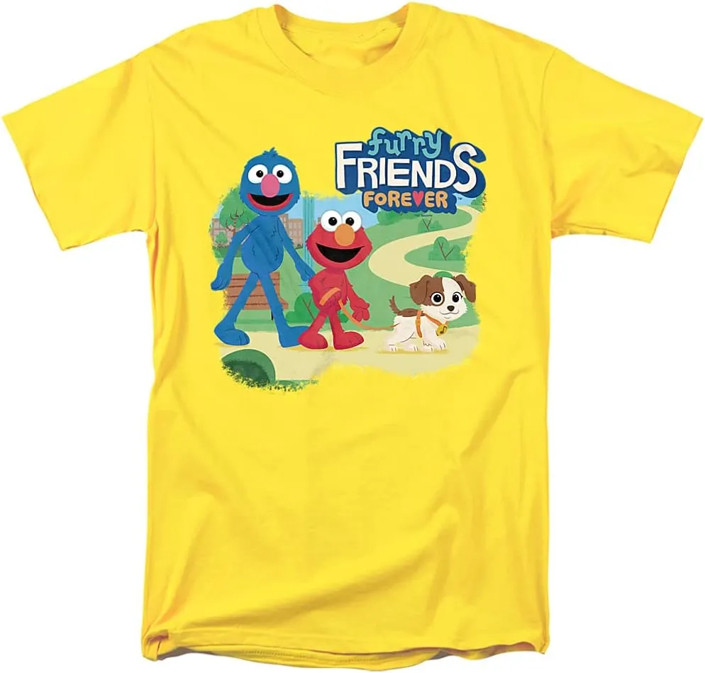 Sesame Street Furry Friends Forever Furry Friends Unisex Adult T Shirt Collection