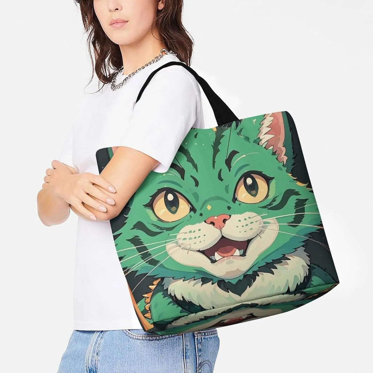 Shopping Bag for Women, Flag of Mexico Tote Bag, Large Capacity Shoulder Bags for Groceries Travel