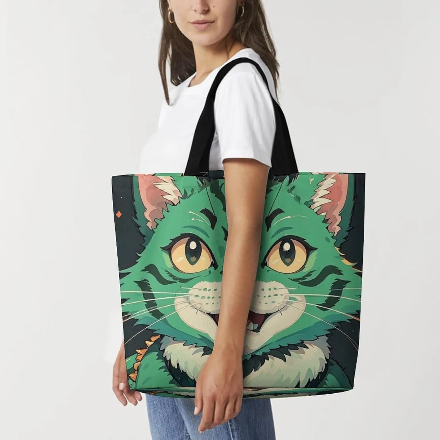 Shopping Bag for Women, Flag of Mexico Tote Bag, Large Capacity Shoulder Bags for Groceries Travel