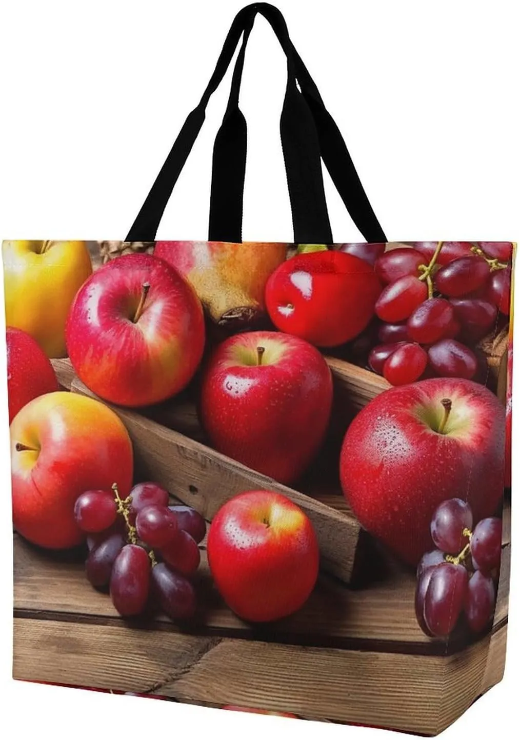 Shopping Bag for Women, Various Fruits Tote Bag, Large Capacity Shoulder Bags for Groceries Travel