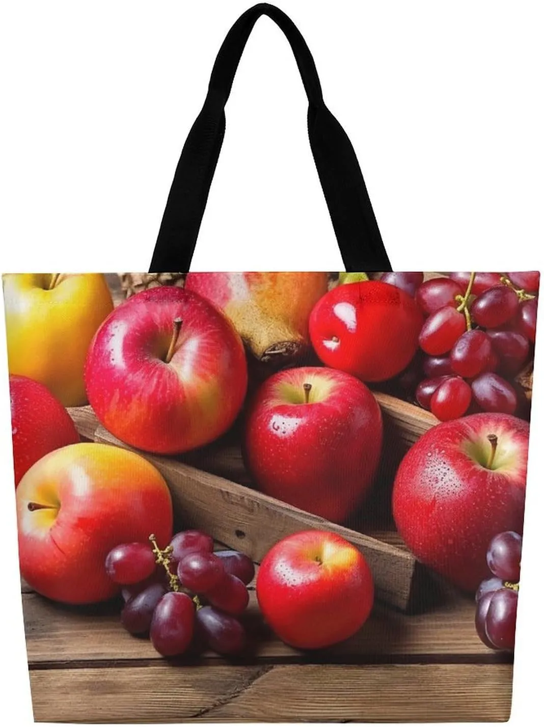Shopping Bag for Women, Various Fruits Tote Bag, Large Capacity Shoulder Bags for Groceries Travel