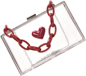 Shoulder Bag for Women Acrylic Love Bag for Girls Fashion Lady's Waterproof