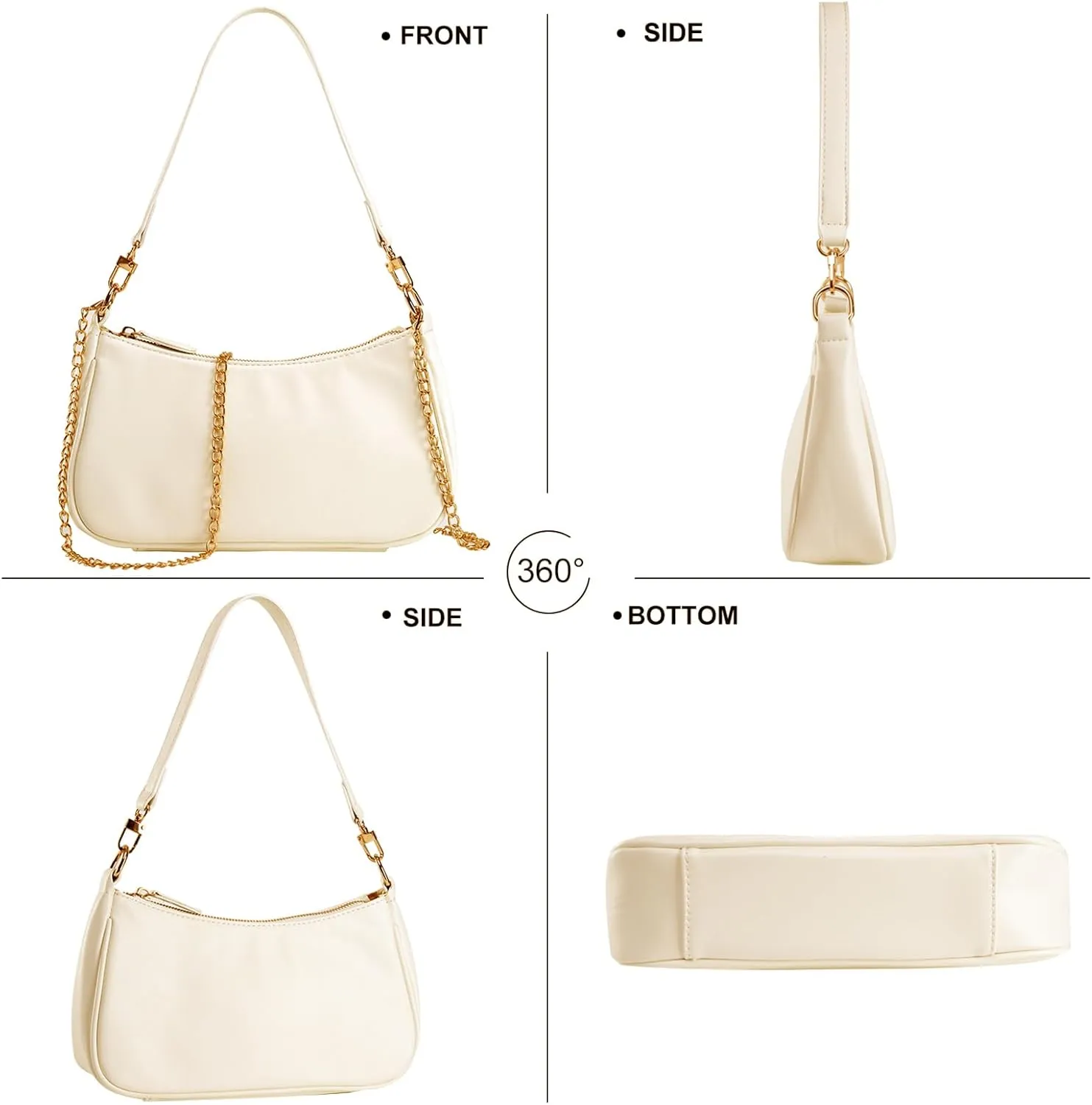 Shoulder Bag for women Crossbody Bags Retro Classic Small Hobo Purse Clutch Tote Handbags with Zipper Closure
