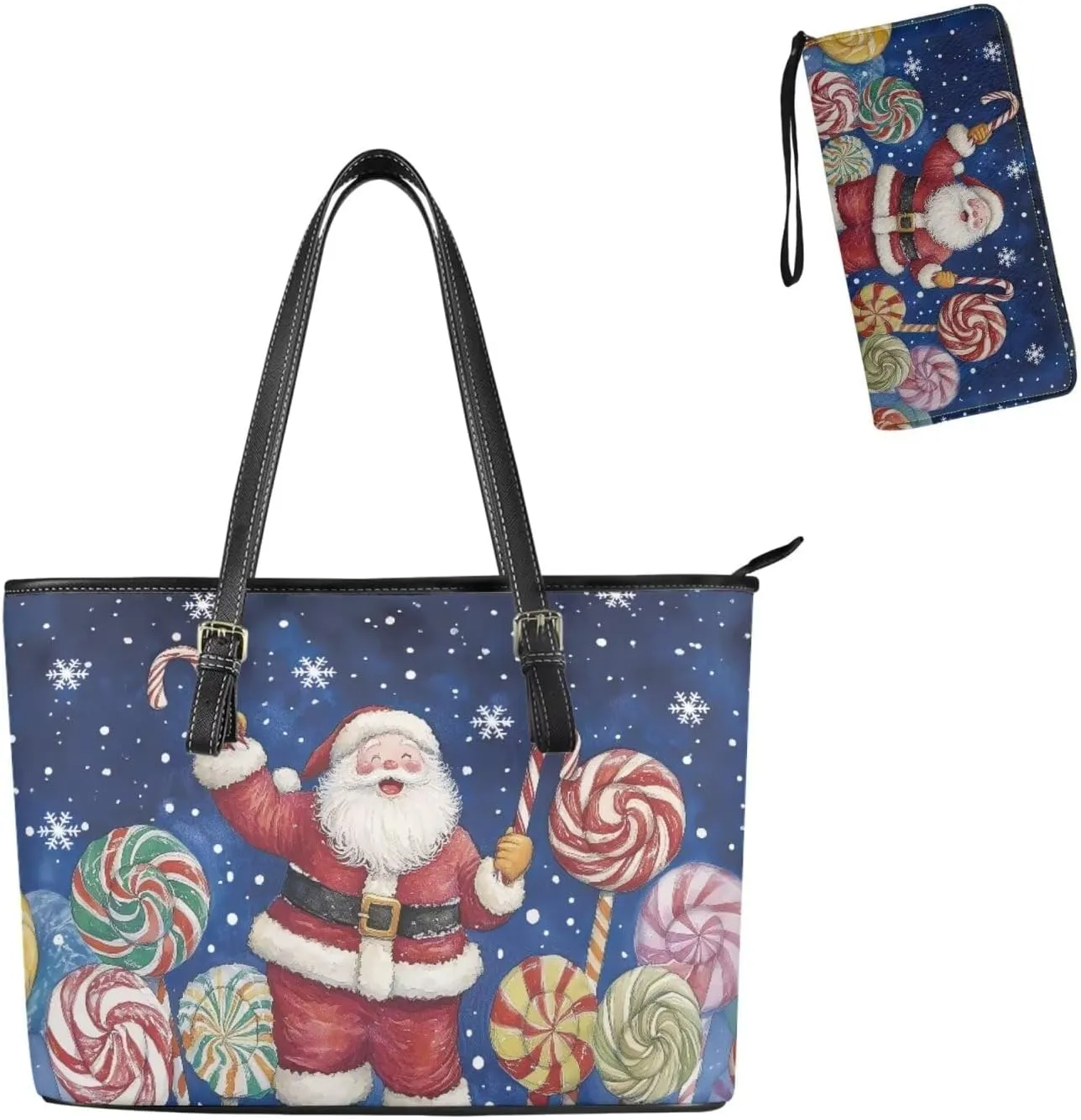 Shoulder Bag Set of 2 Christmas Purse for Women Small Wrist Strap Wallet
