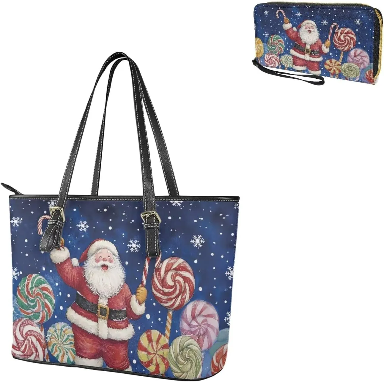 Shoulder Bag Set of 2 Christmas Purse for Women Small Wrist Strap Wallet
