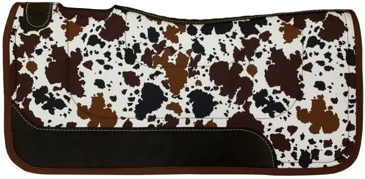 Showman 31" x 32" Nylon Cow Print Top Felt Bottom Saddle Pad