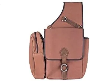 Showman Brown Canvas Deluxe Saddle Bag