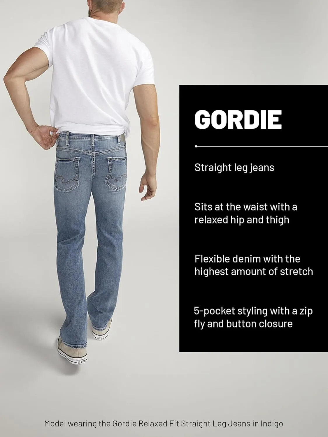 Silver Jeans Co. Men's Gordie Relaxed Fit Straight Leg Jeans