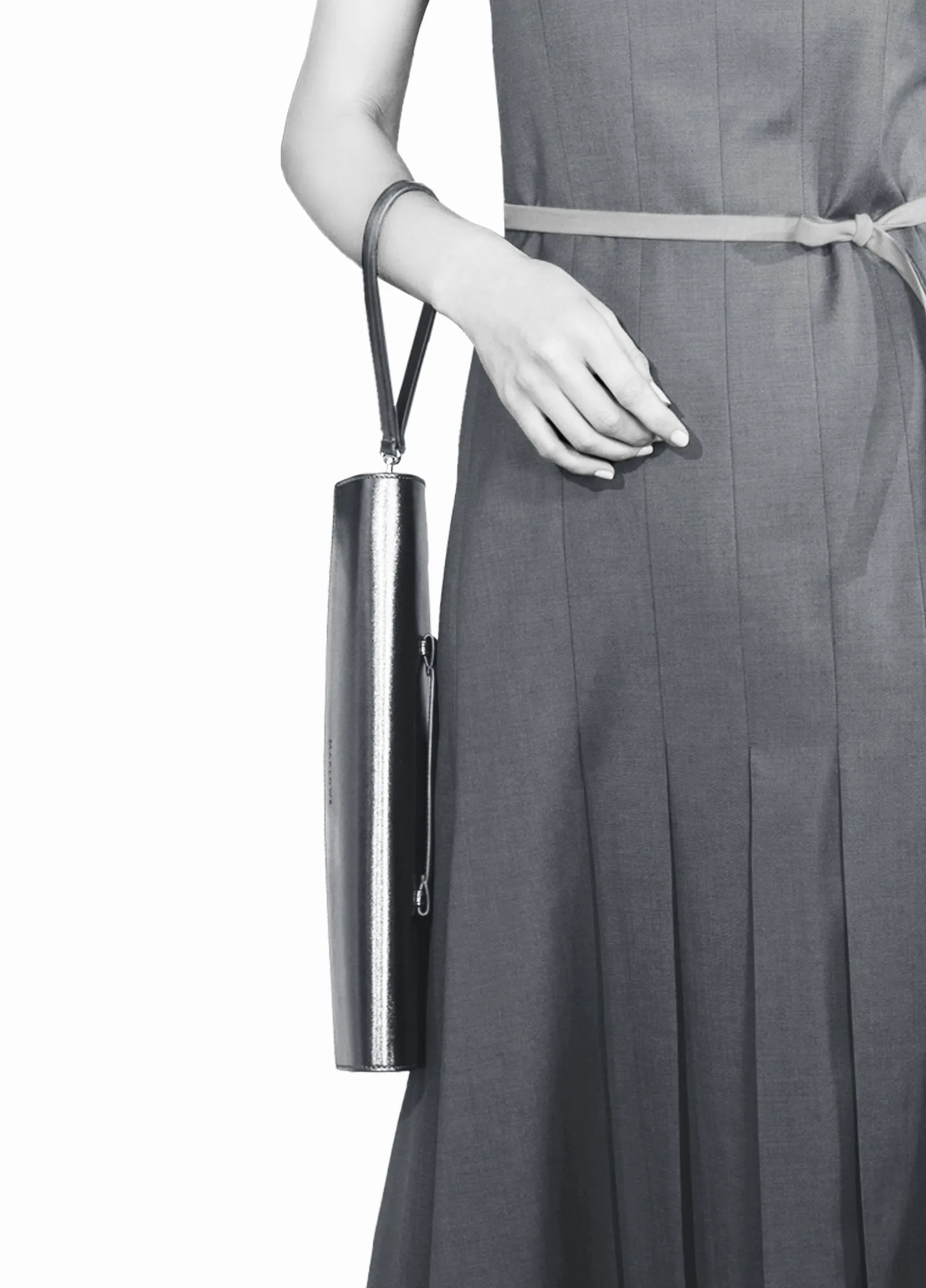 Single Handle Leather Clutch Bag