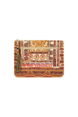 SMALL CANVAS CLUTCH INDIANA FRANKS