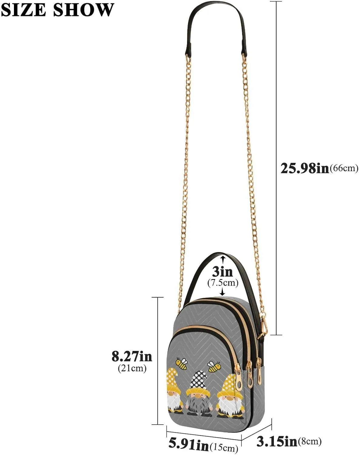 Small Cross body Bags for Women Quilted Crossbody Cell Phone Shoulder Purse Handbags Wallet Detachable Chain Bag