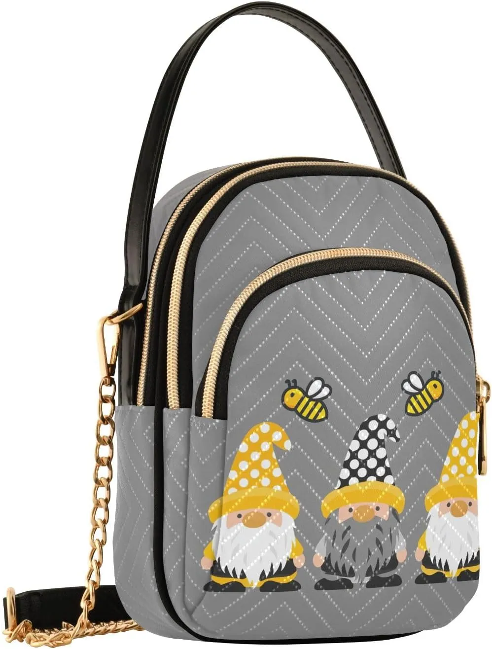 Small Cross body Bags for Women Quilted Crossbody Cell Phone Shoulder Purse Handbags Wallet Detachable Chain Bag