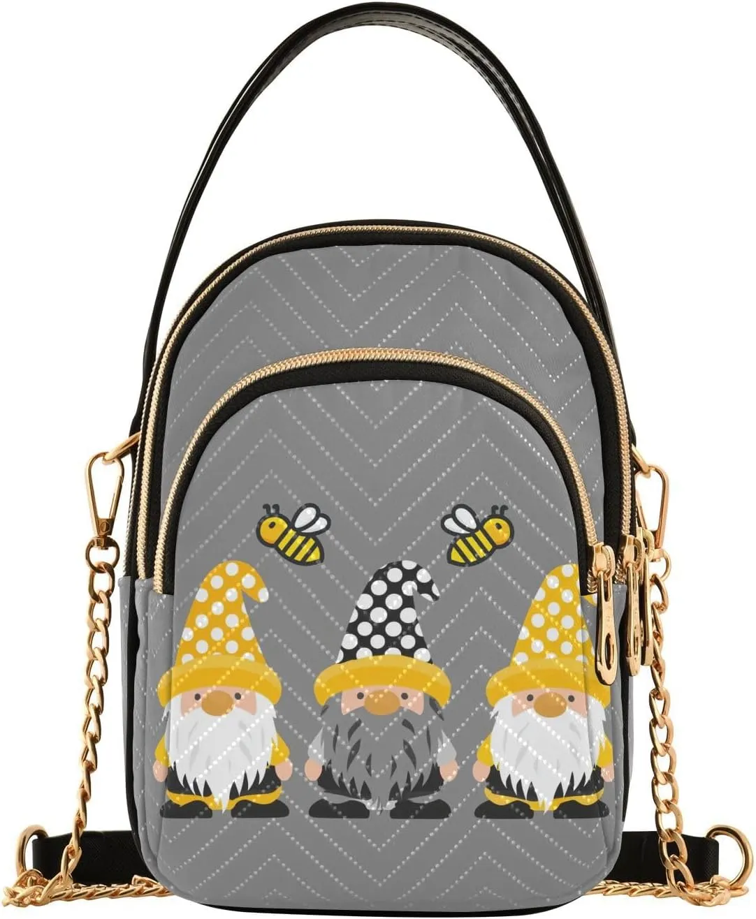 Small Cross body Bags for Women Quilted Crossbody Cell Phone Shoulder Purse Handbags Wallet Detachable Chain Bag