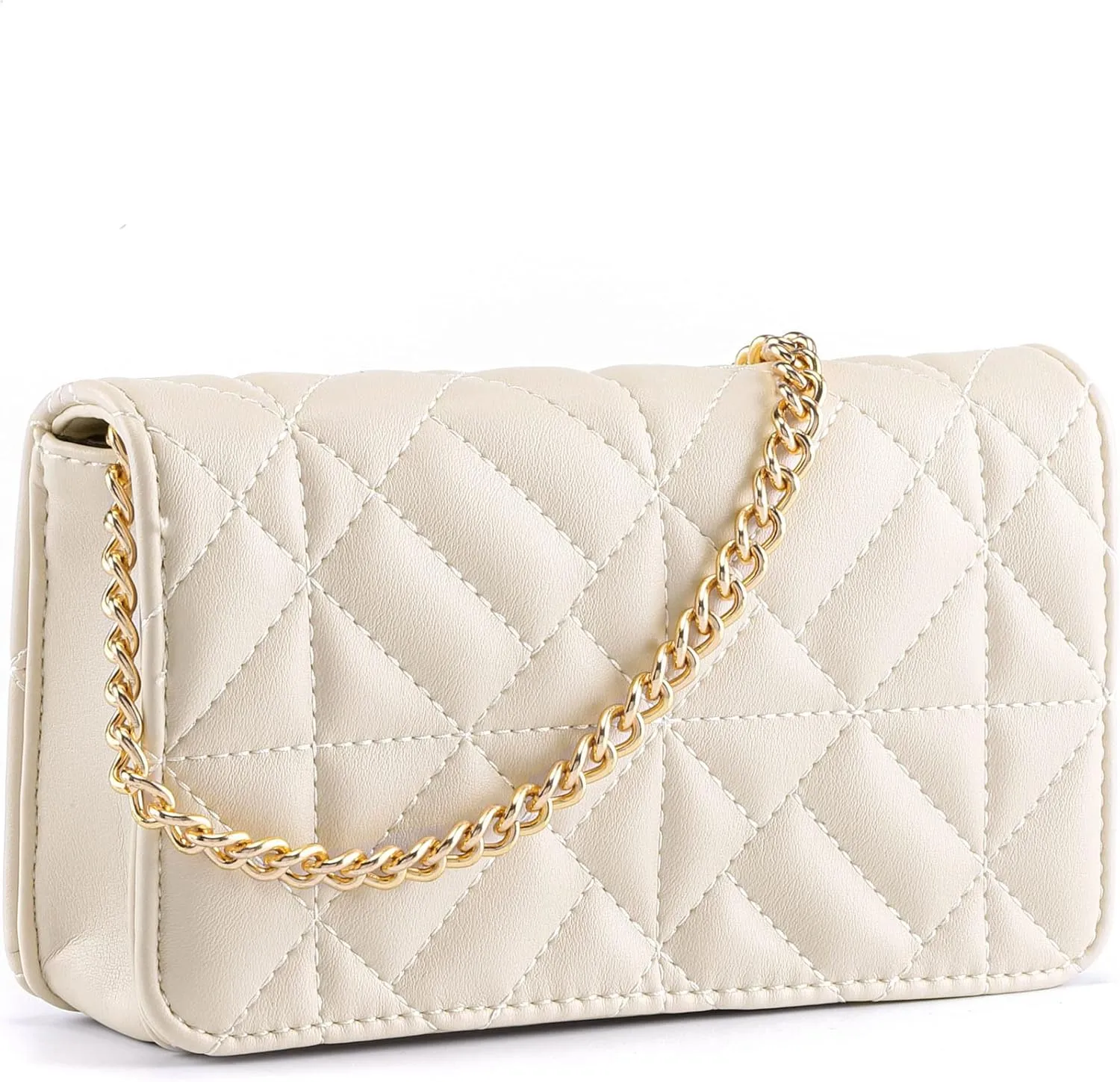 Small Quilted Crossbody Bags for Women Shoulder Bag Clutch Purses Handbags with Gold Chain