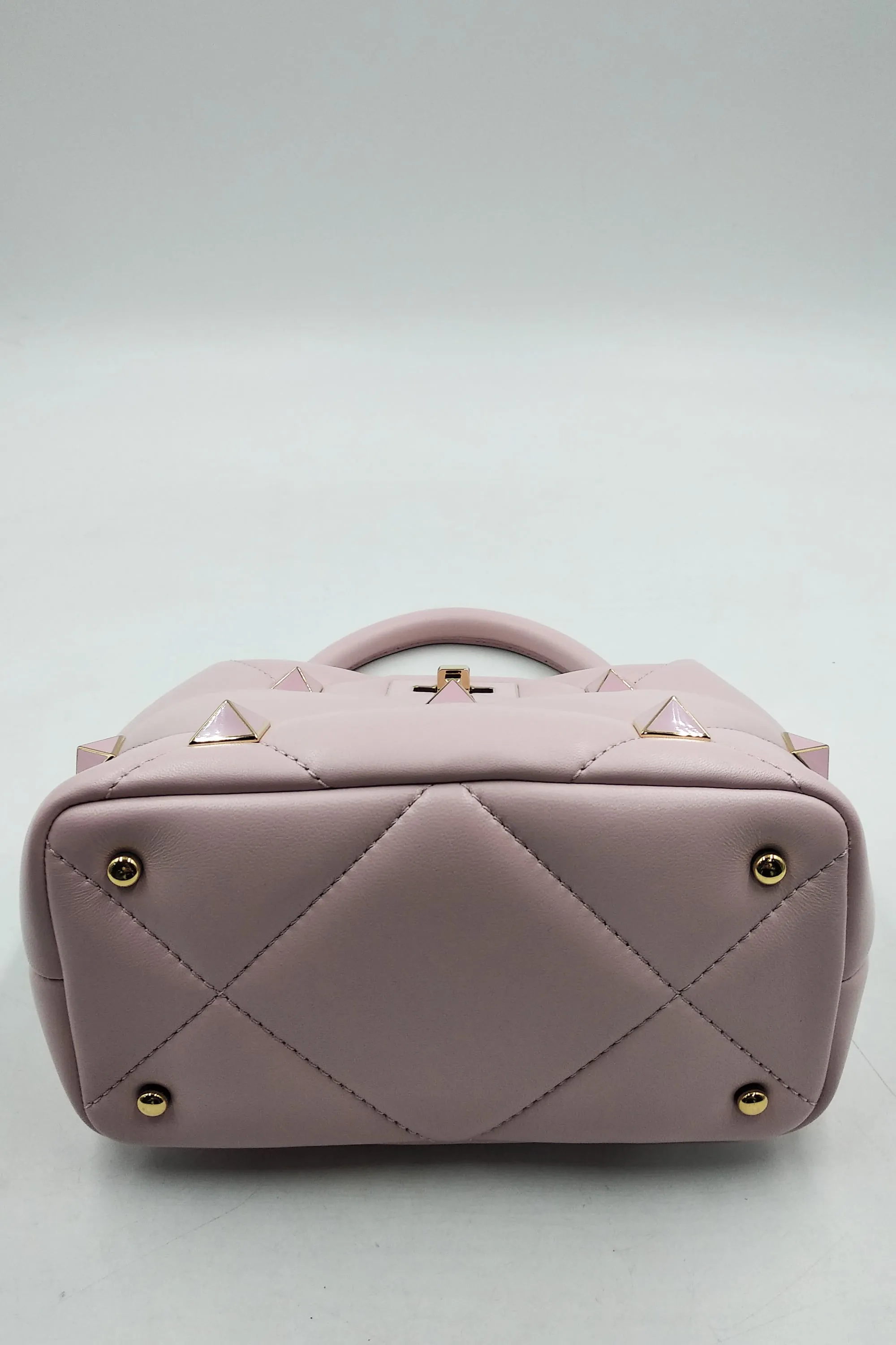 Small Roman Stud the Handle Bag Blush Pink