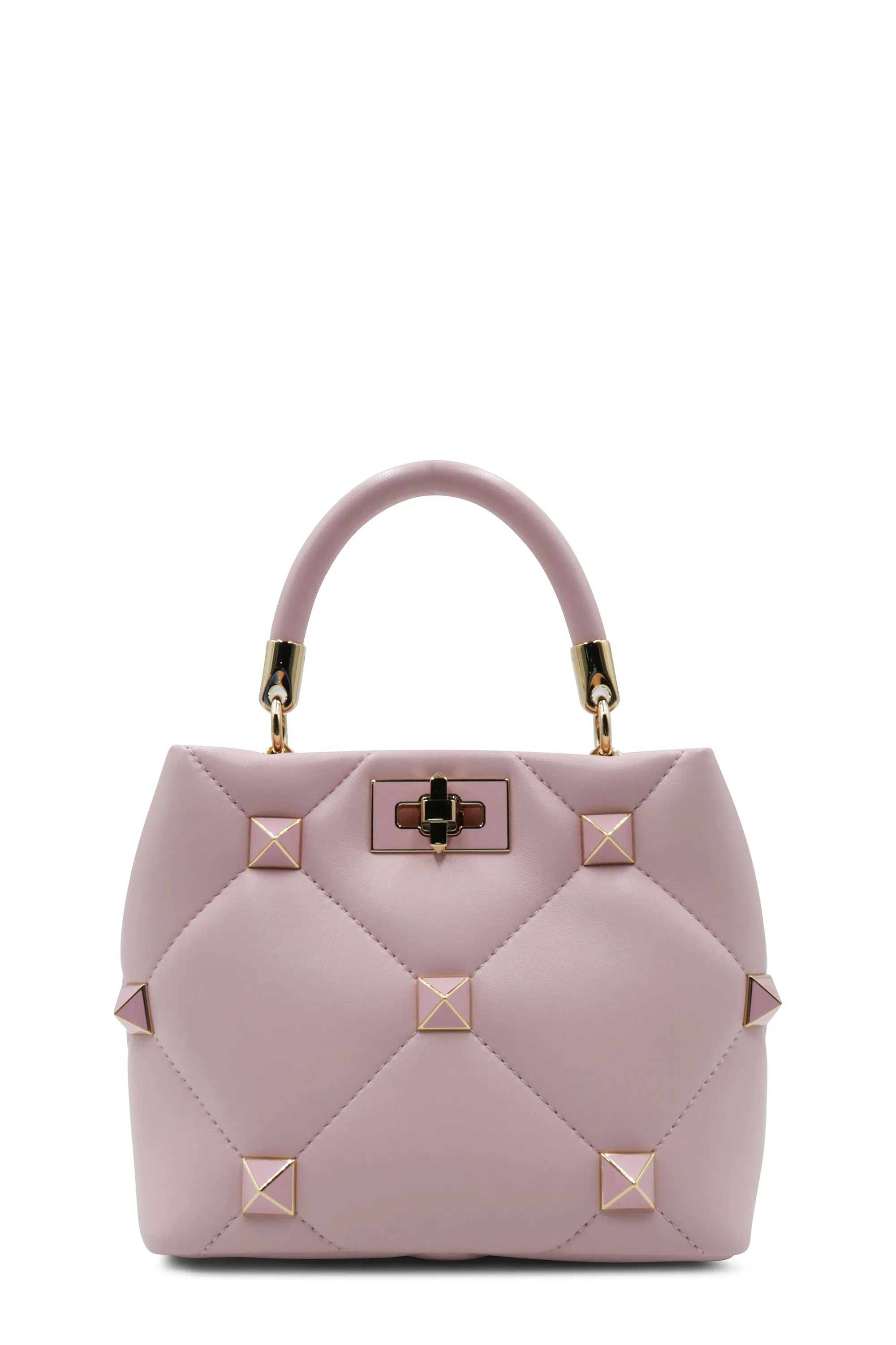 Small Roman Stud the Handle Bag Blush Pink