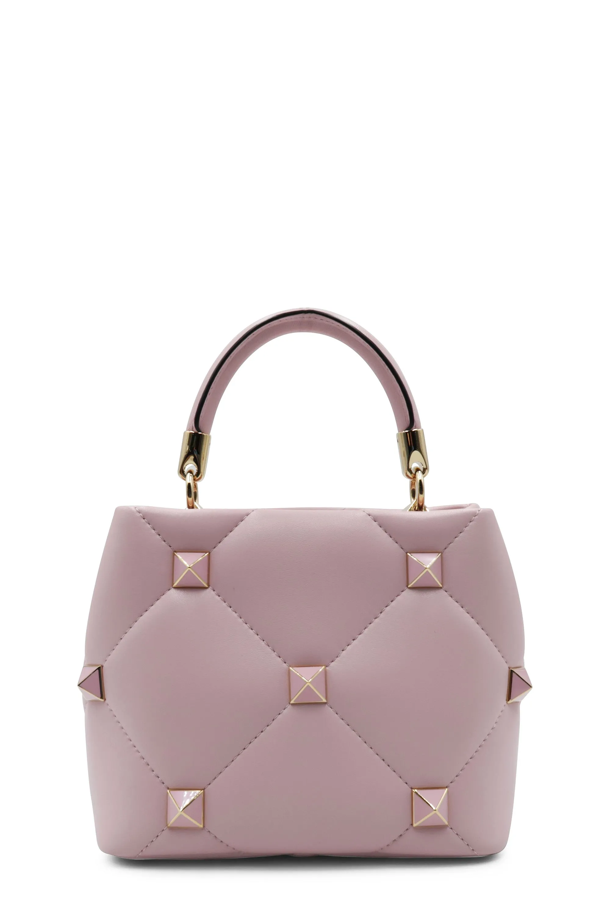 Small Roman Stud the Handle Bag Blush Pink