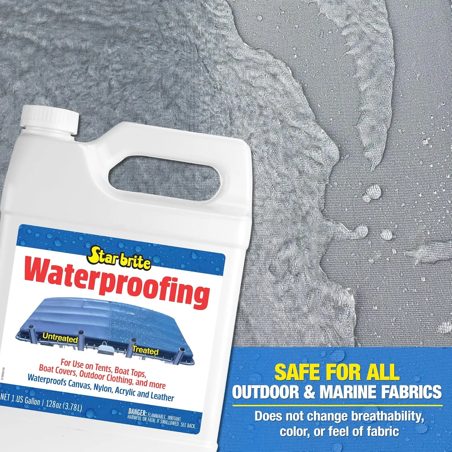 STAR BRITE Waterproofing Spray, Waterproofer   Stain Repellent   UV Protection for Boat Covers, Car Covers, Bimini Tops, Tents, Jackets, Backpacks, Boots, Awnings, Patio Covers & More