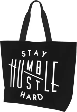 Stay Humble, Hustle Hard Women'S Large Capacity Shoulder Shopping Bag, Reusable Handbag, Gift Bag