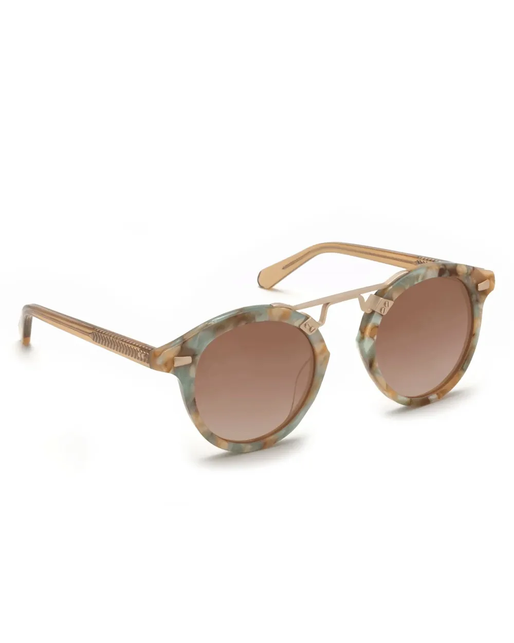 STL II Mirrored Sunglasses in Pearlescent and Sweet Tea
