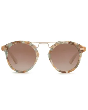 STL II Mirrored Sunglasses in Pearlescent and Sweet Tea