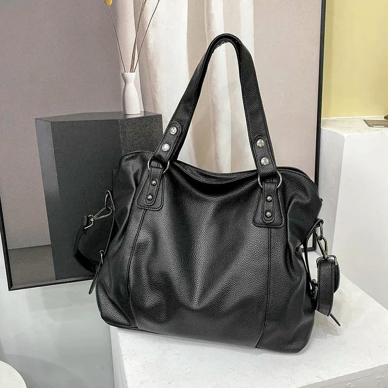 Stylish Large Capacity Women's Pillow Style Purse Handbag Shoulder Tote Bag Soft Leather Messenger Bags Women Shopper Bag