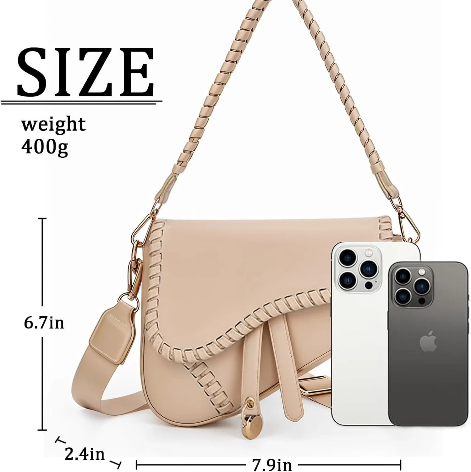 Stylish saddle bag Women's handbag Trendy shoulder bag crossbody bag