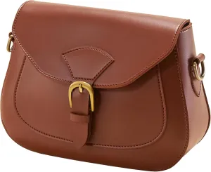SUNLIGHT LEAVES Vintage Crossbody Saddle Bag For Women Vegan Leather Boho Retro Satchel Simple Handbag Casual Purse