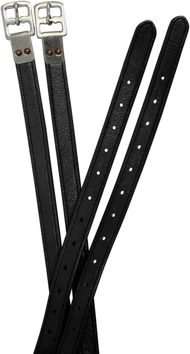 Super Soft Triple Layer Riveted English Stirrup Leathers with One Year Warranty
