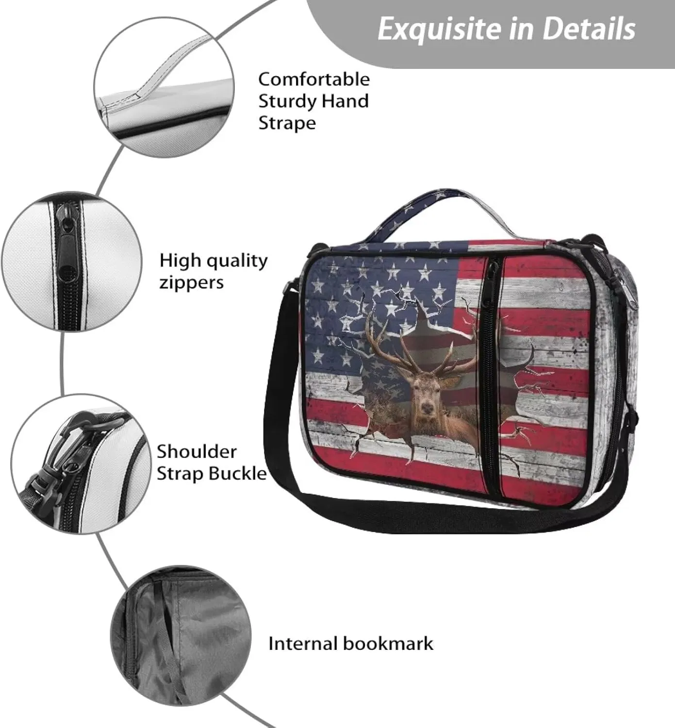 Talayituse Bible Cover for Women Men Portable Book Cover Large Capacity Bible Carrying Case with Handle/Shoulder Strap