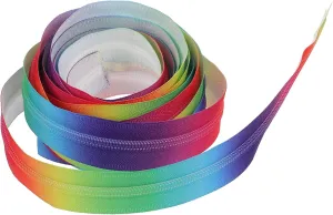 TEMPNAP 1pc Durable Rainbow Nylon Coil Long Zipper for Clothing DIY Crafts and Accessories for Bags Pouches and More Add Pulls for