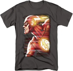 The Flash Speed Head Unisex Adult T-Shirt for Men and Women, Charcoal, 4X-Large