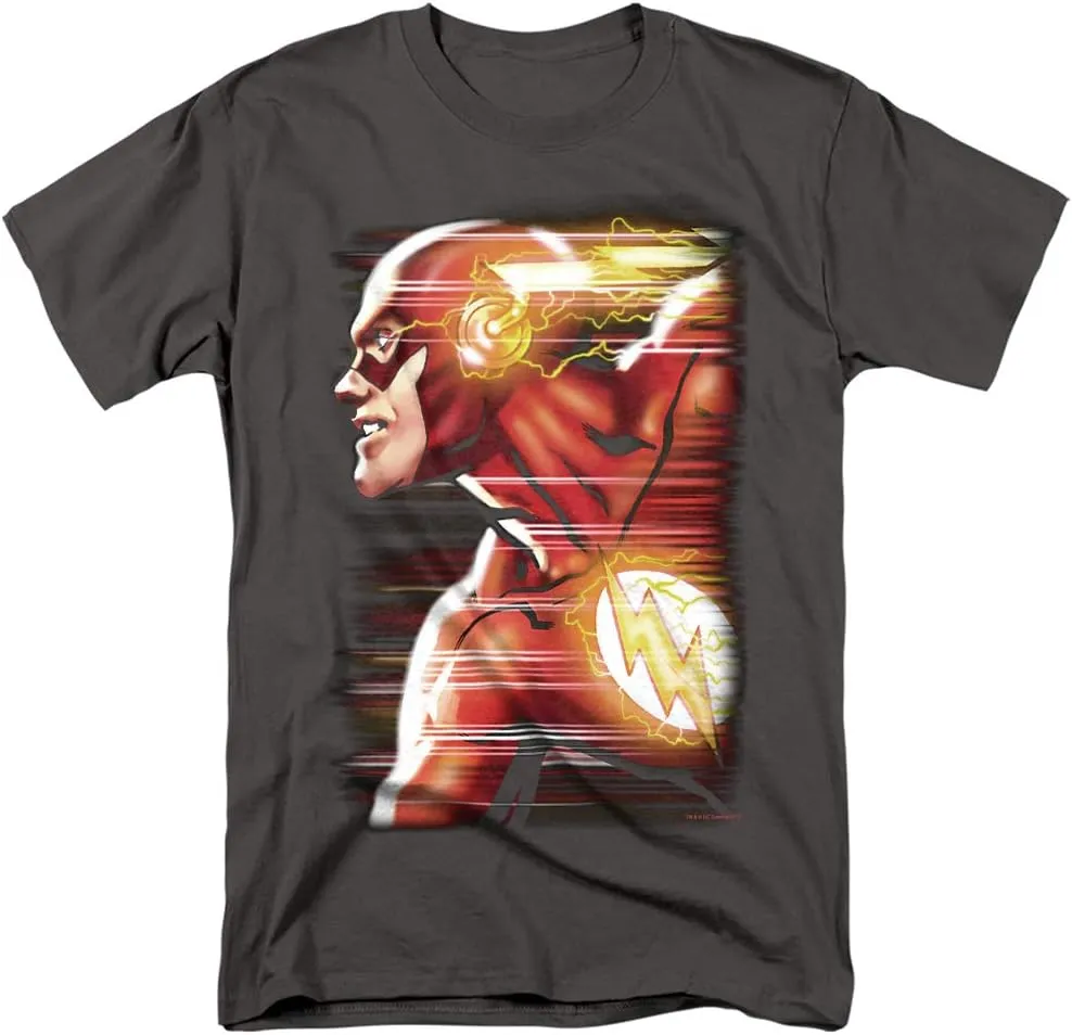 The Flash Speed Head Unisex Adult T-Shirt for Men and Women, Charcoal, 4X-Large
