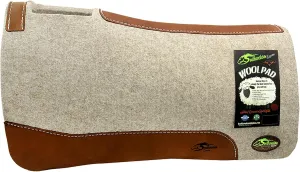 The Montana 100% Extra Fine Wool Saddle Pad by Southwestern 3/4" or 1" Thick and Designer Wear Leather