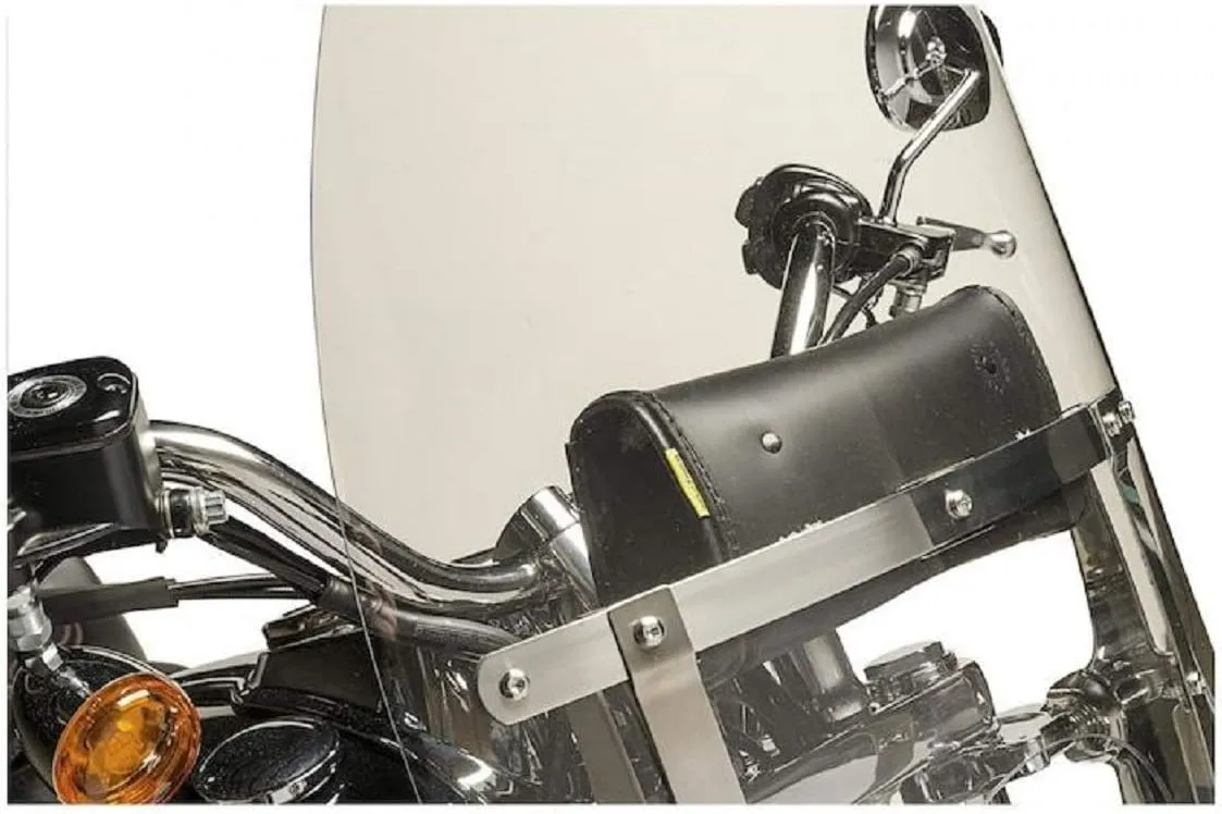 The Nekid Cow | Black PVC Leather Motorcycle 10" Windshield Bag with Strong Closure for Motorcycles and Power -Sport Bikes (Twist Lock)