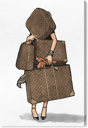 The Oliver Gal Artist Co. Fashion and Glam Wall Art Canvas Prints, Bags-Orange' Home Décor, 20" x 30", Brown, 17514_20x30_CANV_XHD