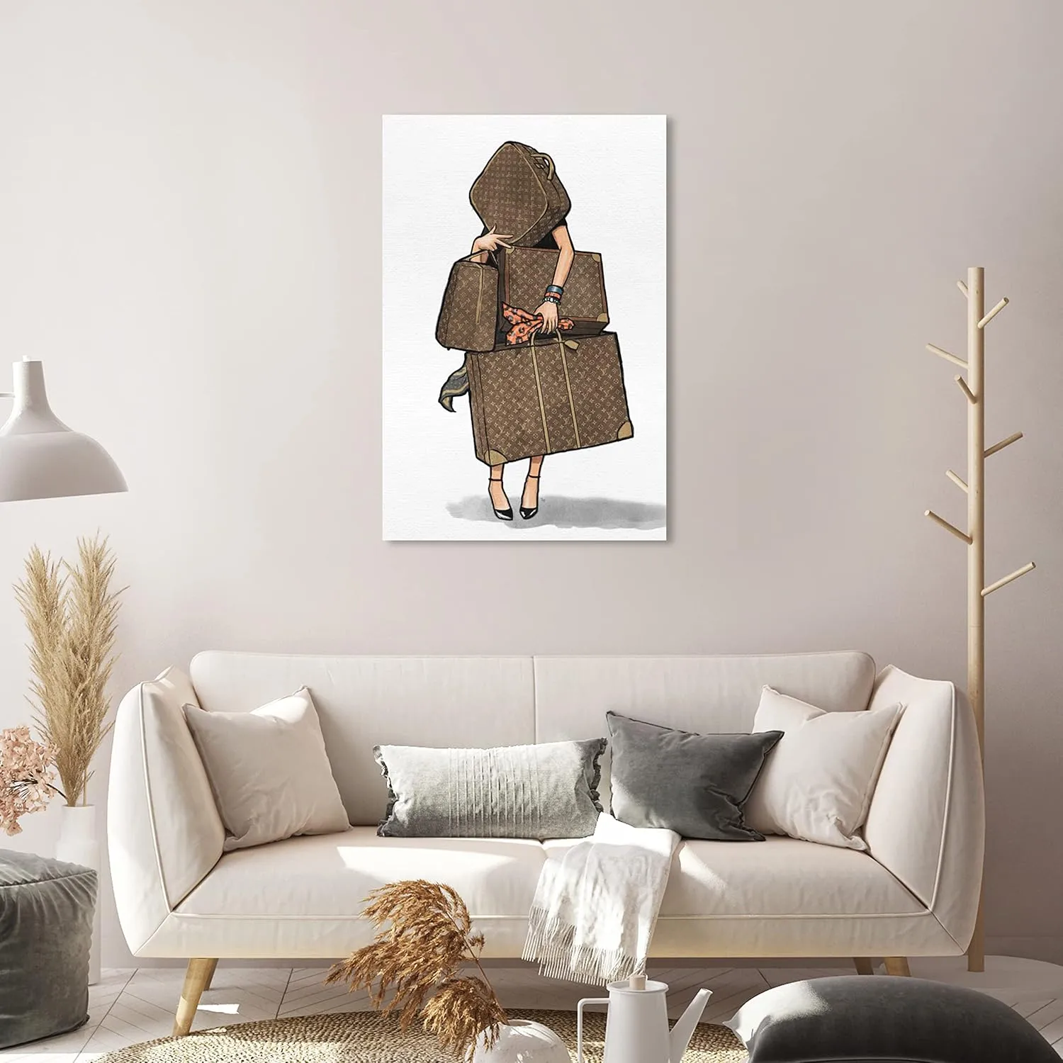 The Oliver Gal Artist Co. Fashion and Glam Wall Art Canvas Prints, Bags-Orange' Home Décor, 20" x 30", Brown, 17514_20x30_CANV_XHD