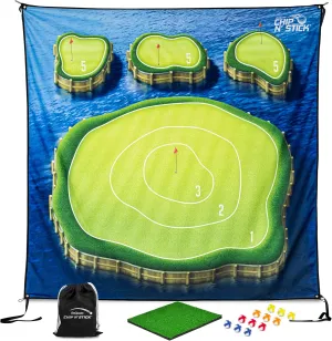 The Original GoSports Chip N' Stick - Choose Classic, Darts or Islands - Giant Golf Games with Balls and Chipping Mat