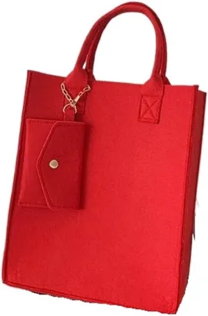 Thickened Felt Tote Student Handbag Large Capacity Reusable Shopping Handheld Bag Messenger Bag