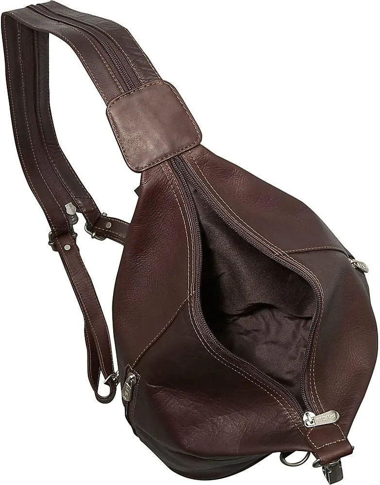 Three-Zip Hobo Sling, Saddle, One Size