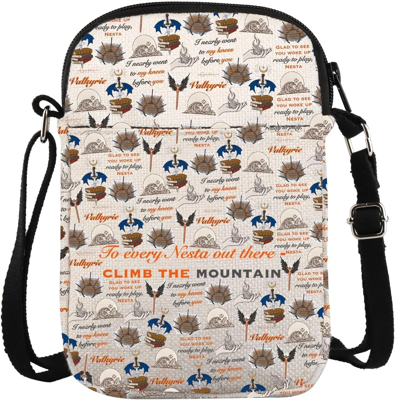 To Every Nesta Out There Climb The Mountain ACOSF Books Crossbody Bag Mask Gift SM-J Merch Gift