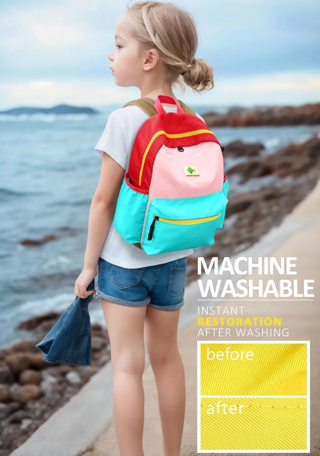 Toddler Backpack for Boys Girls 1-3, School Kids Backpacks Bookbag, Kindergarten Preschool Backpack for boys girls 11.6" H Not Fit Folder