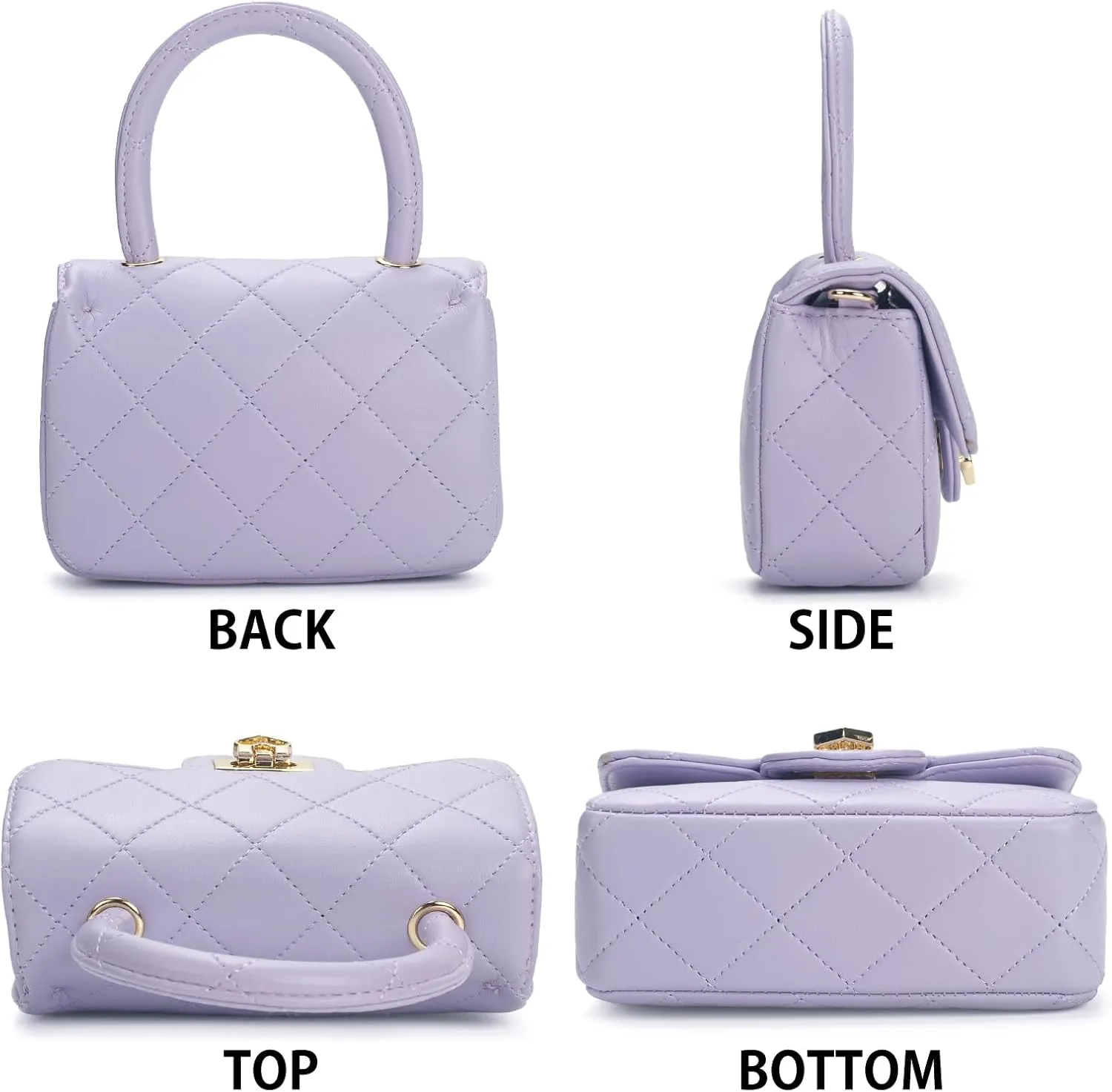 Toddler Purse for Girls Aged 2-12 - Purple Kids Crossbody Bag with Heart Lock - Girls Fashion Handbags Birthday Gifts for Kids