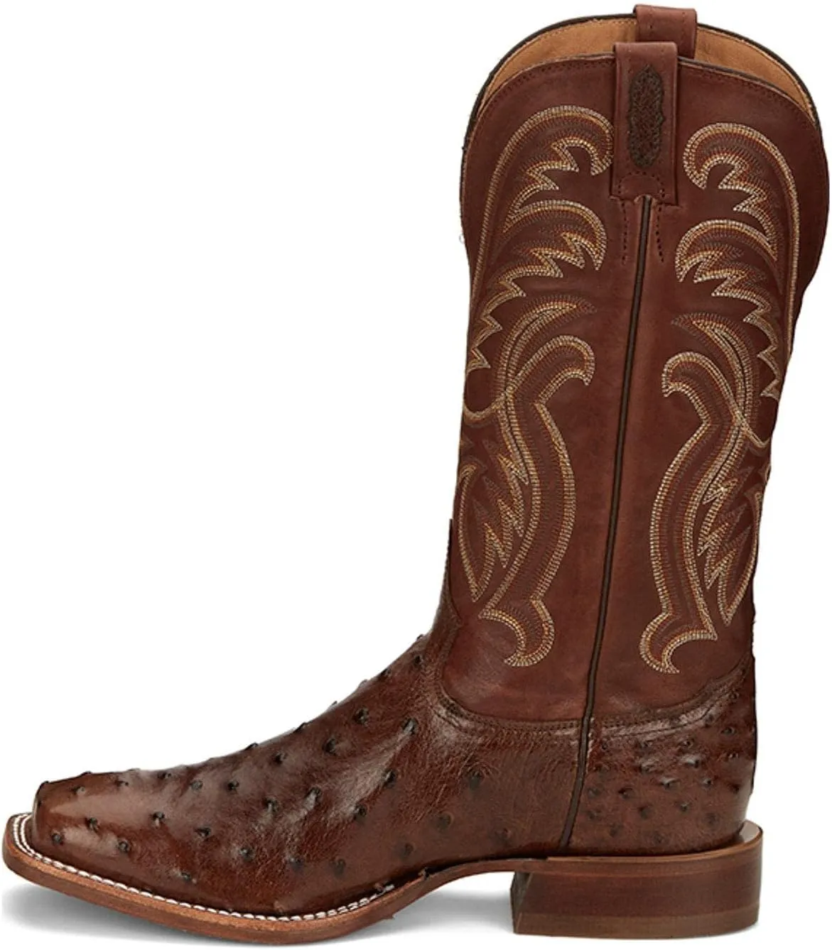 Tony Lama Men's Jacinto Full Quill Ostrich Exotic Western Boot Square Toe - Ep8268