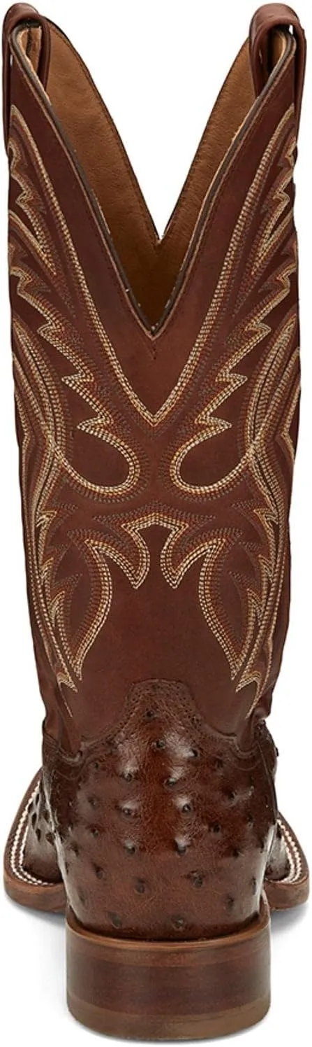 Tony Lama Men's Jacinto Full Quill Ostrich Exotic Western Boot Square Toe - Ep8268